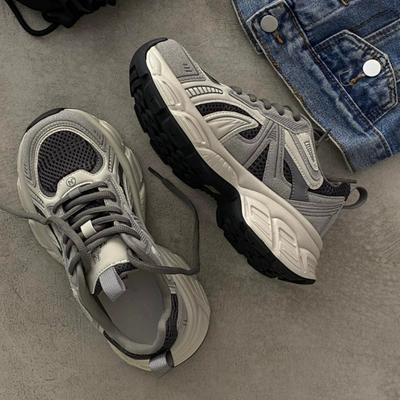 Platform Leather Dad Shoes Women's Autumn New Retro Casual Shoes Design Heightening Sports Shoes Trend