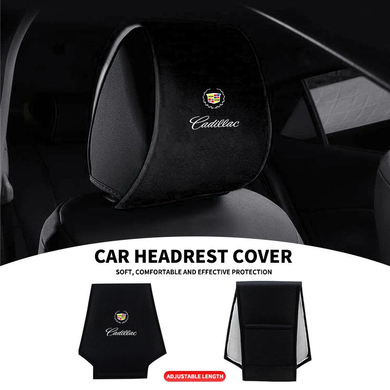 For Cadillac ka1 1pc Car Seat Back Headrest Pillow Dustproof Cover for Cadillac ATS CTS DTS STS SLS SLR XLR BLS Seville Escalade Tiburon CT6