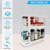 Premium Sliding Spice Rack Organizer For Cabinet,Effortless Access, Modular Design, Non-Skid Base