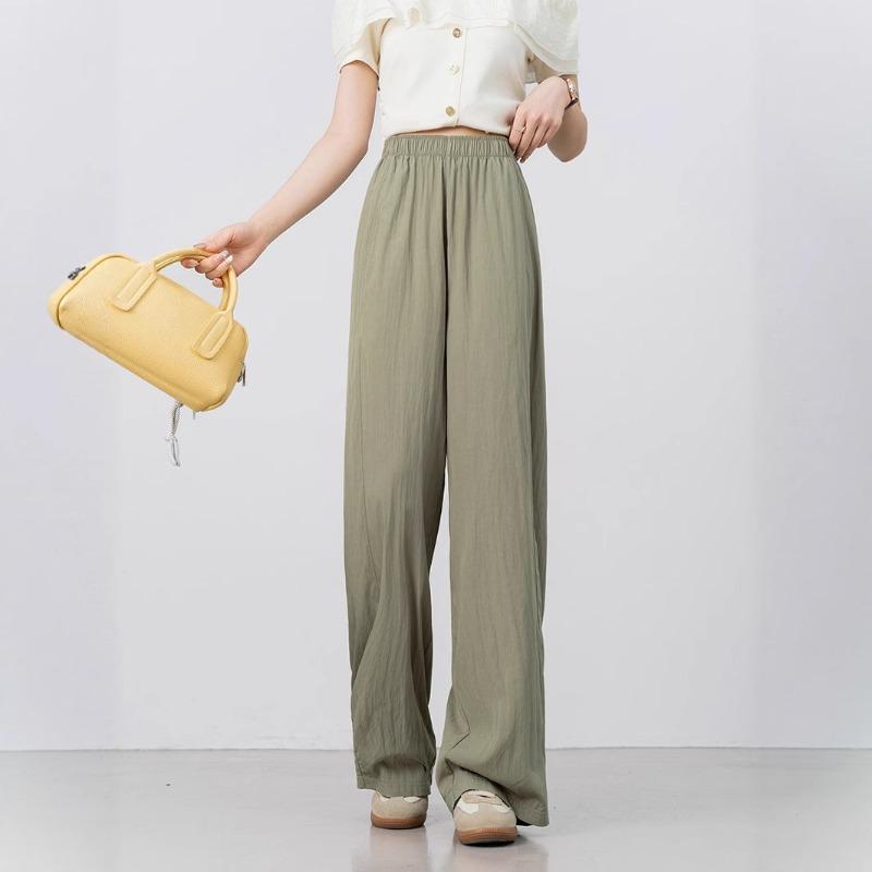 Light and Cool Pants Women's Summer New Casual Pants Drape Lazy and Thin Small Cloud Wide-leg Pants