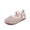 Spring and Summer New Fashion Rhinestone Shallow Mouth Girls Soft Sole Casual Leather Shoes