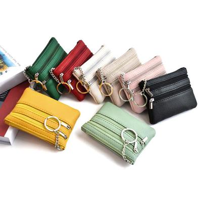 Portamonete Portafogli Tascabili Portachiavi Custodia Mini Pochette Funzionale Cerniera Portacarte Portamonete da Donna