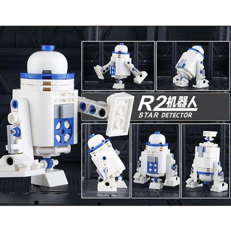 New Star Fighter Plane Aircraft Wing Spacecraft Airship Mini R2 Robot Film Classic Model Building Blocks Sets Bricks Toy City