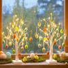 LED Bendable Branches Easter Egg Tree Tabletop Centerpiece with Lights Holiday Easter Decorations for Home Battery USB Powered