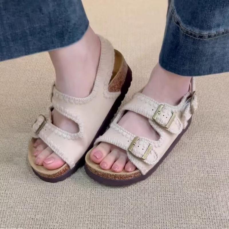 Fashion Thick-soled Embroidered Roman Flip-flops That Are Versatile and Open-toe Bohemian Casual Women's Sandals