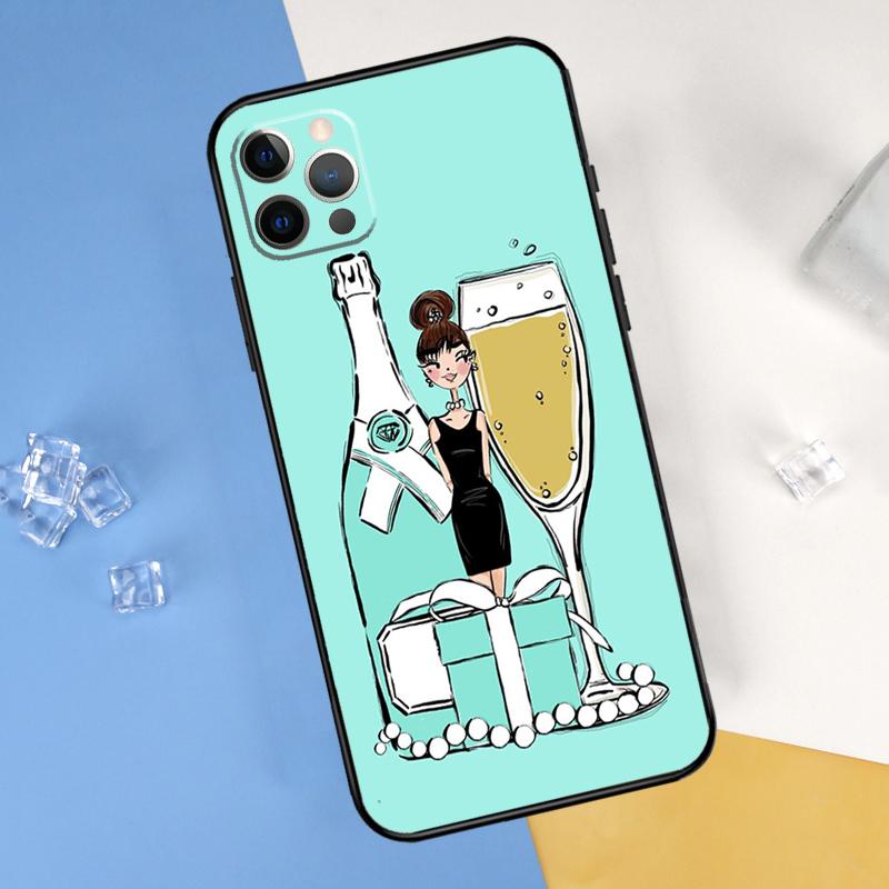 

Чехол для телефона New York Girl для iPhone 16 Pro 15 Pro 11 13 14 Pro Max 12 Mini XR 16 15 Plus 16e Защитный корпус iPhone 11