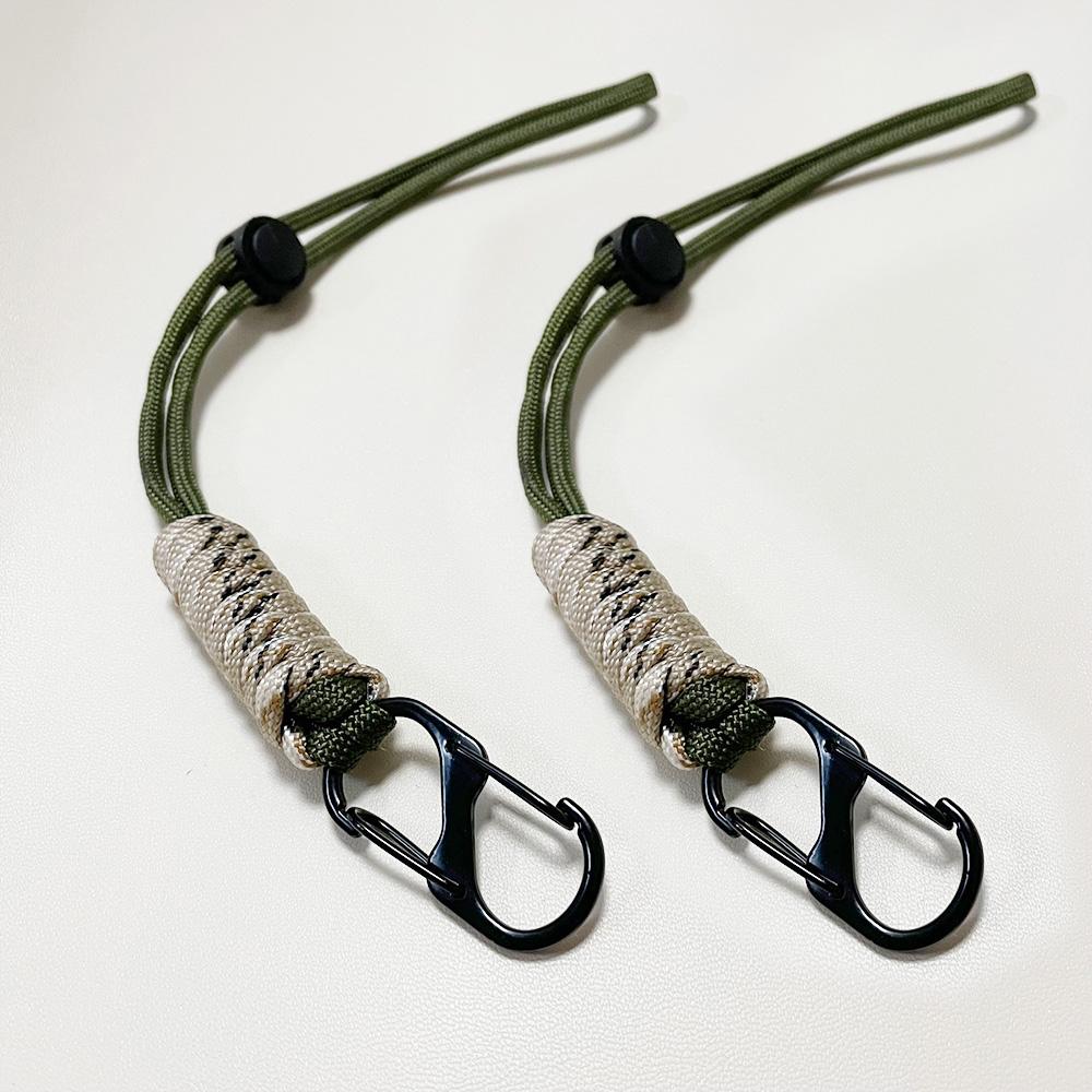 1pcs/2pcs/6pcs Hand Woven Umbrella Rope Outdoor Keychain Wrist Rope Outdoor External Buckle Car Key Hanging Rope