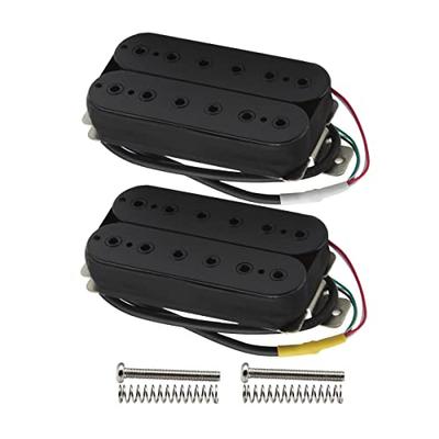 FLEOR Alnico 5 E-Gitarren Hals-Pickup & 14-15K Bridge-Pickup Set, Schwarz, Double-Coil Humbucker Pickups
