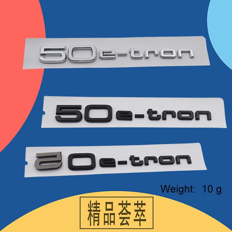 3D Premium 40 45 50 E-tron Letters for Q5 Q2L 40 45 50 Quattro Car Engine Hood Fender Trunk Tail Rear Decal Emblem Badge Sticker