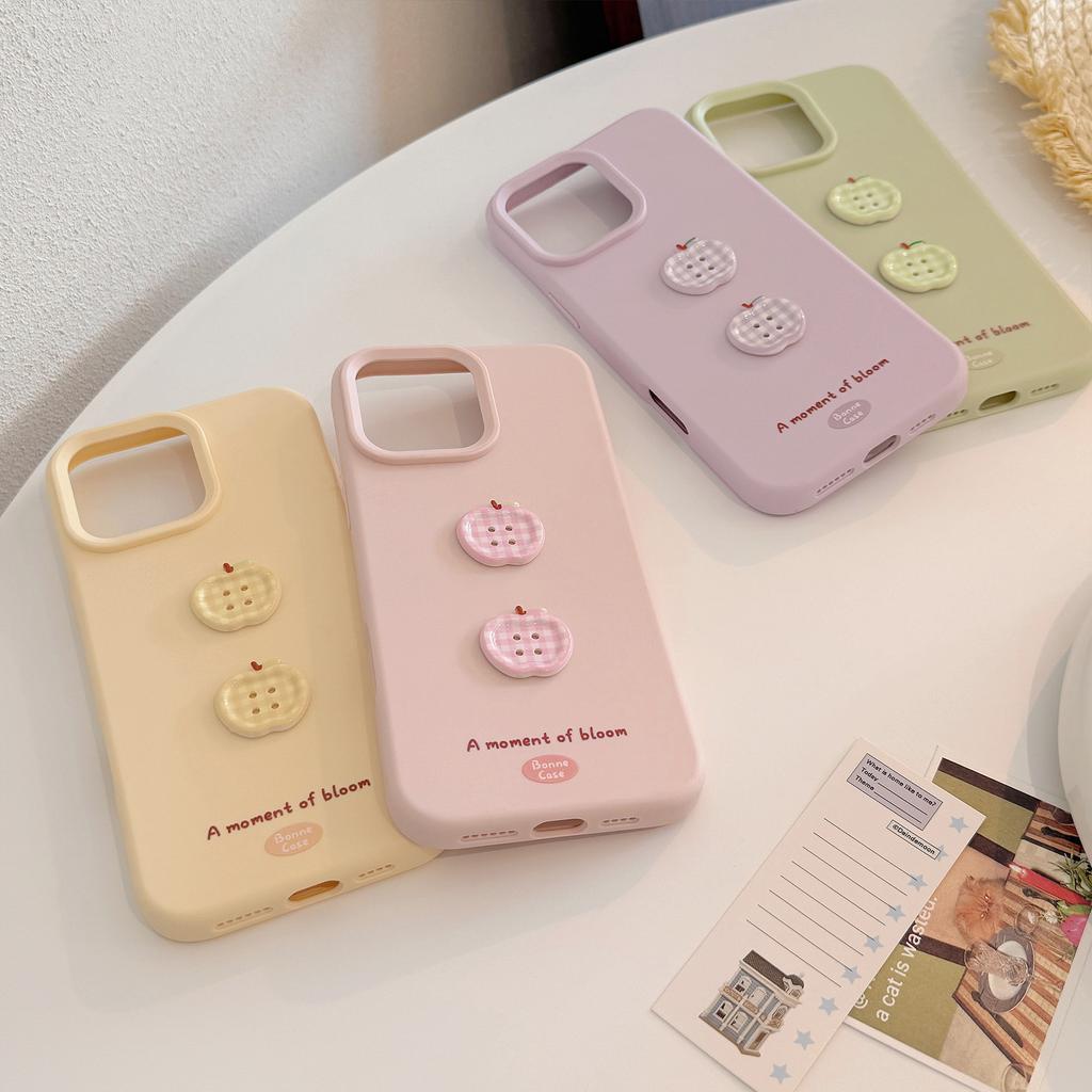 Cute and Playful Little Apple iphone16Applicable17promax Mobile Phone Shell for iphone14Silicone13Three-Dimensional15Soft