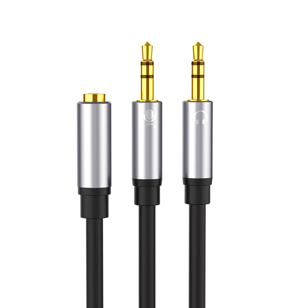 3.5 One Female to Two Male 2 In 1   Cable TV Amplifier Sound Car Connecting Wire
