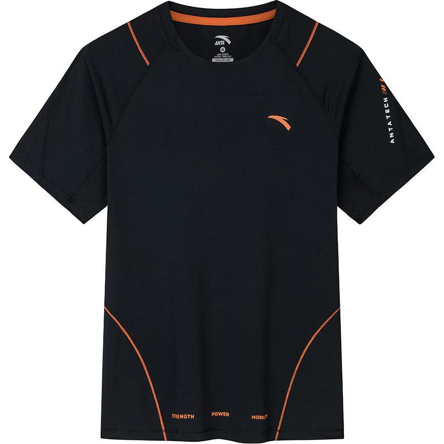 

Anta Knitted Breathable Slim Fit Short Sleeve T-Shirt Men Tops Basic-Black 152237126-2 L