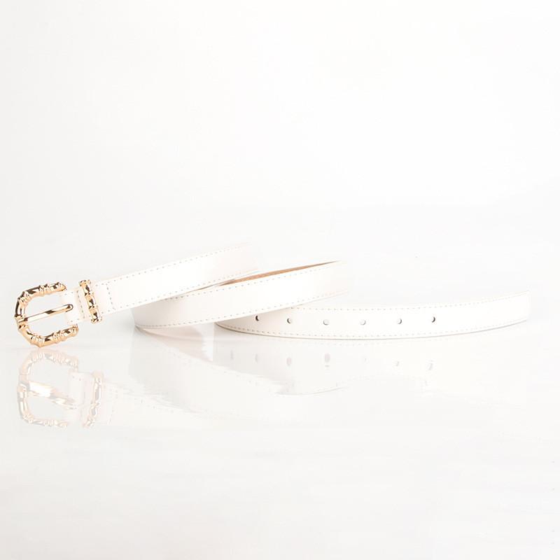 Fashion Womens Faux Leather Belt With Alloy Buckle For Casual And Office Wear