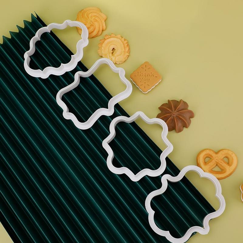 1 buc Vintage placă cadru Cookie Cutter Set Plastic biscuiți mucegai tort decorare instrumente Cookie mucegai