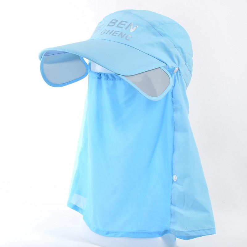 

Женская повседневная кепка от солнца с защитой шеи, легкая, для пляжа и рыбалки синий