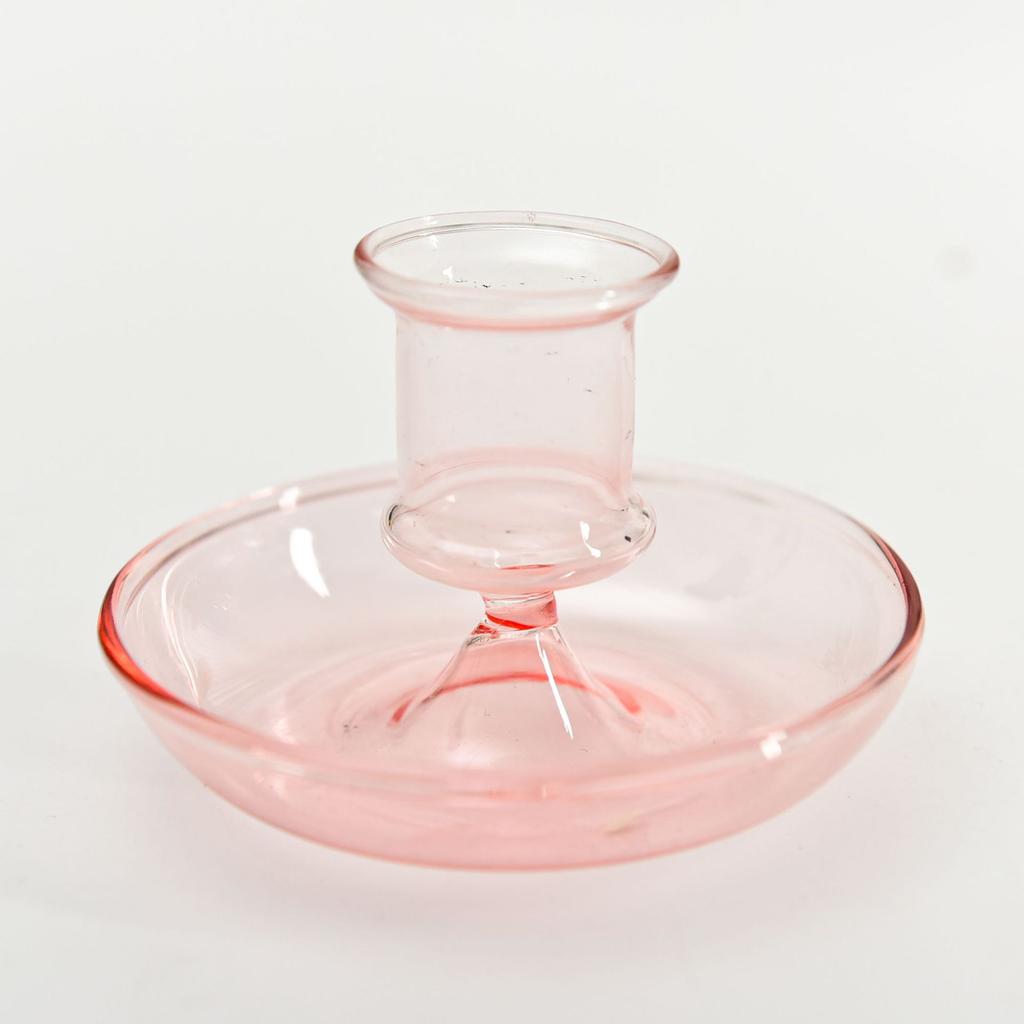 Multi-Color Glass-Style Candle Holder Creativity Romantic Desktop Candlestick Ornament for Home Living Room Room Decoration Gift
