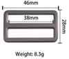 Zinc Alloy Flat Wire D-Ring Buckle for Bags and Luggage Strap Adjustment