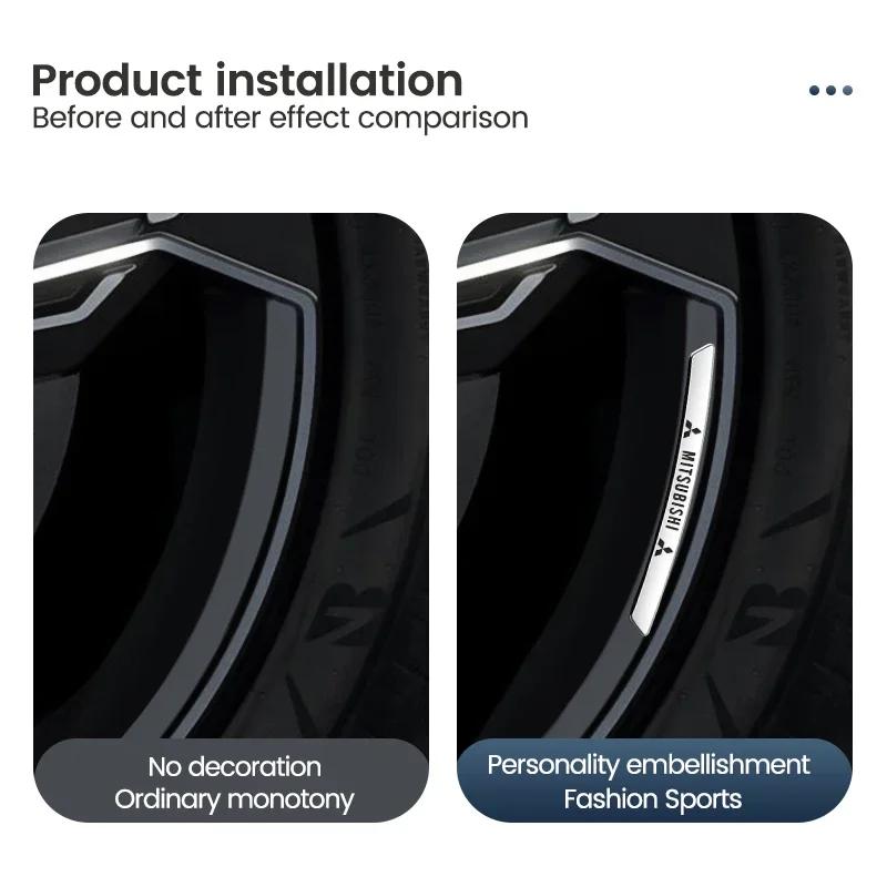 Hliníková Auto Znak Kola Ráfky Samolepka Dekorace Odznak Nálepka Styling Pro Mitsubishi Ralliart Lancer Outlander Pajero ASX Galant