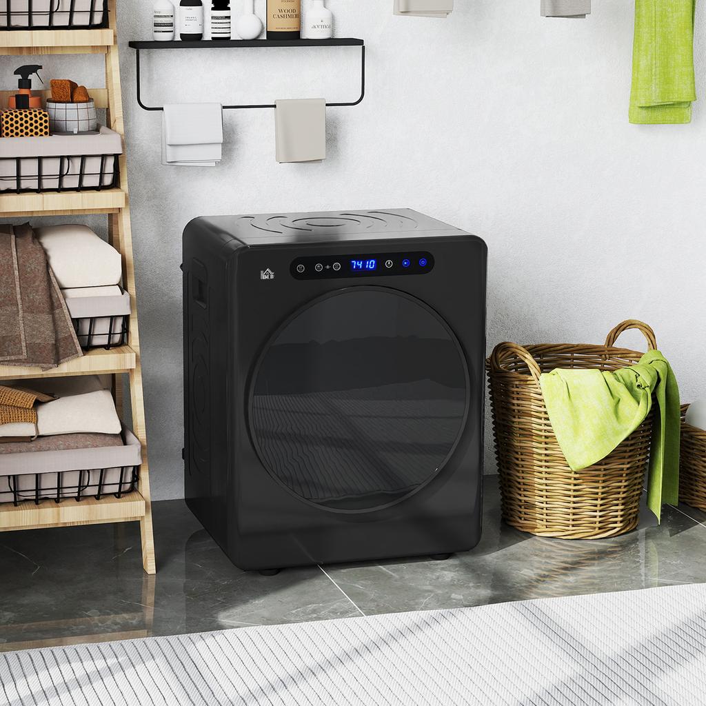 Tumble Dryer, 6 Programs, 40-60 Degrees C, 5 Kg Capacity, Compact, Touch Control, Black
