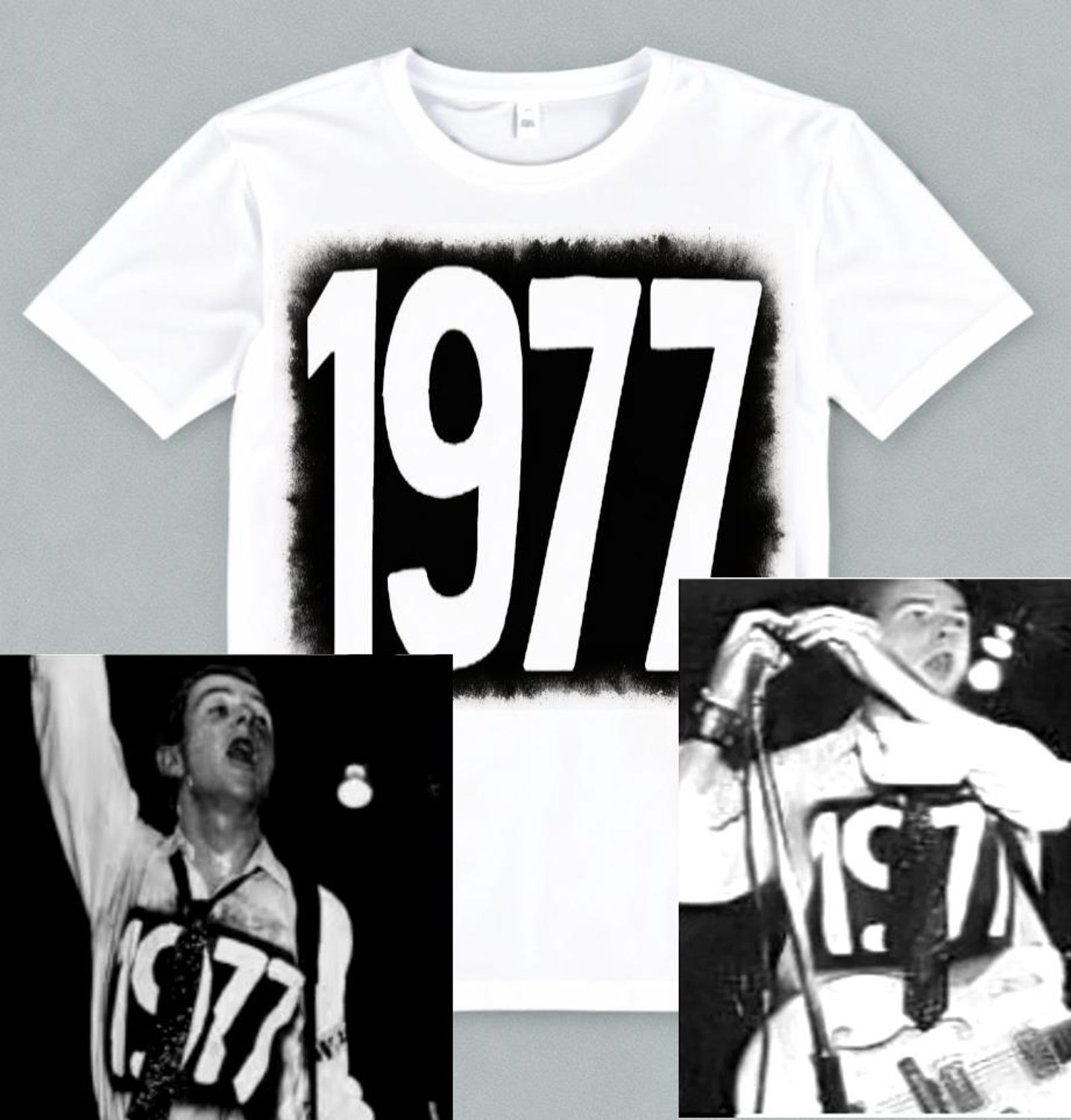 Joe Strummer worn 1977 design The clash band t-shirt S