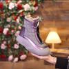 Quality retro versatile snow boots soft-soled waterproof cotton shoes piled thickened warm high-top women's shoes