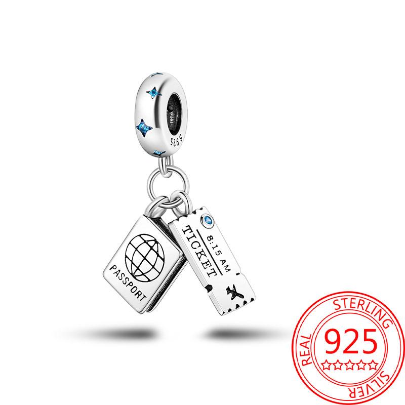 Miedziany Wieża Eiffla Samolot Podróżny Zawieszka Koraliki Pasują do Bransoletki Charm Oryginalnej Dla Kobiet Tworzenie Biżuterii