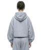 String Oversized Crop Hoodie - Melange
