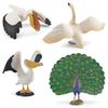 Peafowl Pelican Wildlife Animal Pvc Models For Kids Educational Decor Toys And
