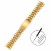 Stainless Steel Watch Band Folding Buckle Strap 12mm 14mm 18mm 20mm Metal Bracelet Silver Gold Universal Watchband for Men Women