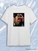 TeeSensation White Crew Neck Short Sleeve T-Shirt with Roy Jones Jr Boxing Champion Belts Photo