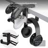 Headphone Hanger Clamp, Multifunctional Desk Organizer, NoDrill Cup & Controller Holder White 2