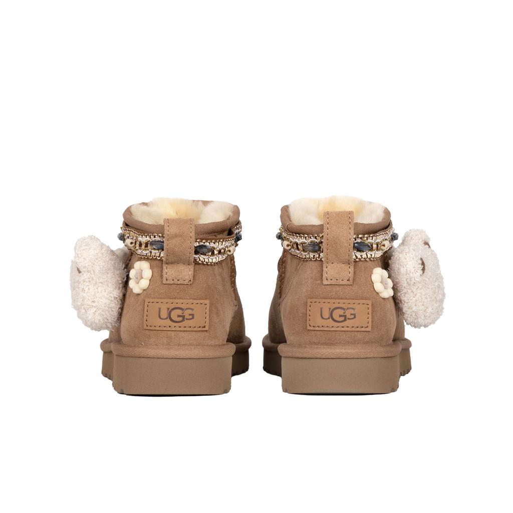 UGG CLASSIC ULTRA MINI Sheepskin Snow Boots Women's Brown 1116109-CHE(Team186-)