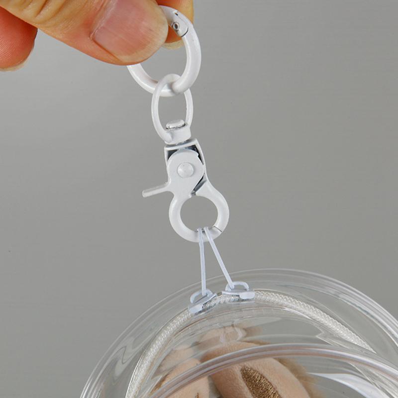 Clear Outdoor Bag For 18Cm Cartoon Plush Dolls Toys Transparent Mini Kawaii Pouch For Keychain Doll Anime Figure Storage Case