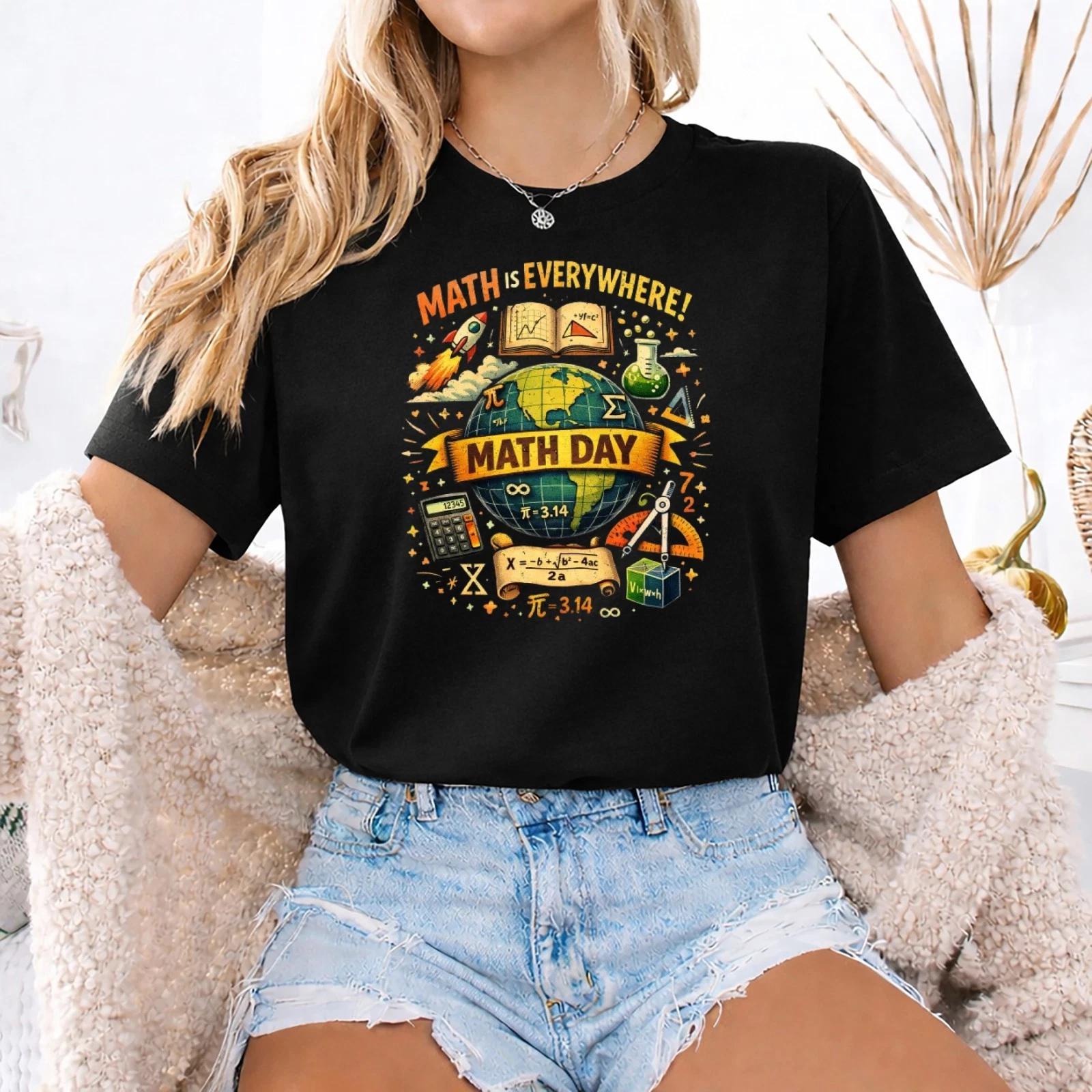Maths Day T Shirt Kids Preschool Number Day Fun School Tee UK Math is anywhere 2 2XL