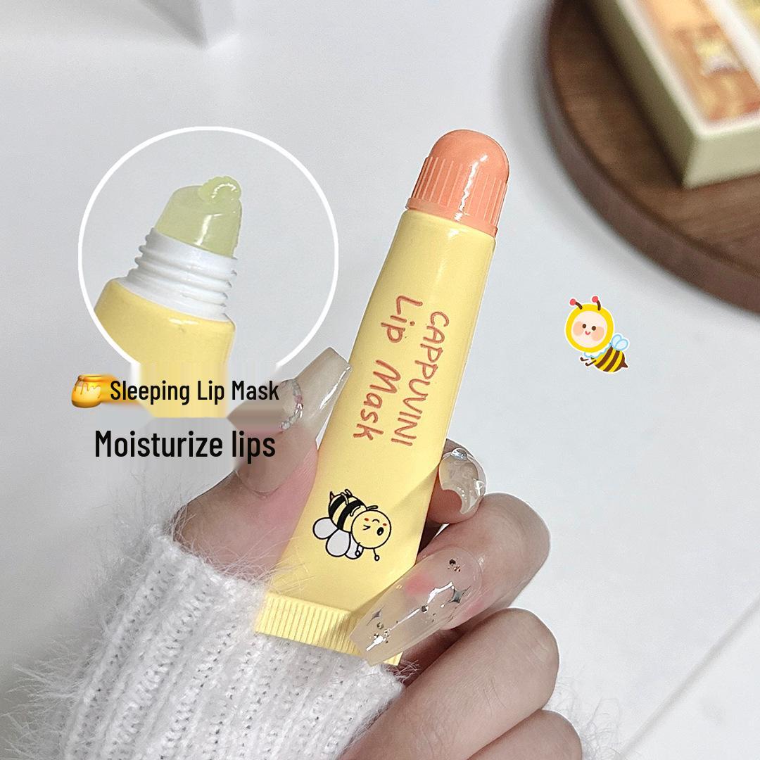 Adorable Bear Honey Lip Oil Set - Moisturizes, Nourishes & Fades Lip Lines; Lipstick Primer & Lip Mask Included