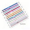 14Pcs Crochet 2-10mm Hook Size Soft Handle Crochet Hand Woven Rainbow Soft Handle Crochet Aluminum Crochet Set Knitting Needle
