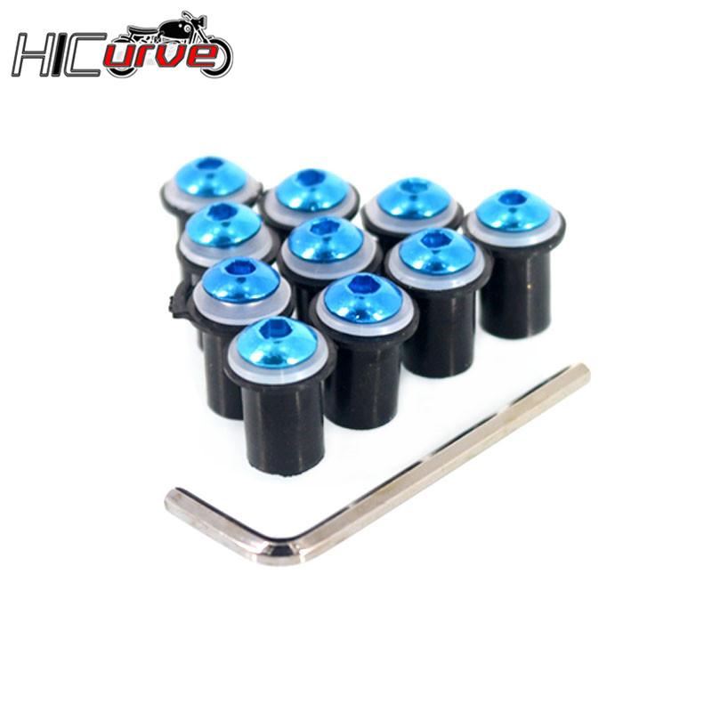 For BMW GS 1200 ADVENTURE F650GS R1200R LC F800GS G310GS 5mm 10PCS Motorcycle Windscreen Windshield Bolts Screws Nut Fastener