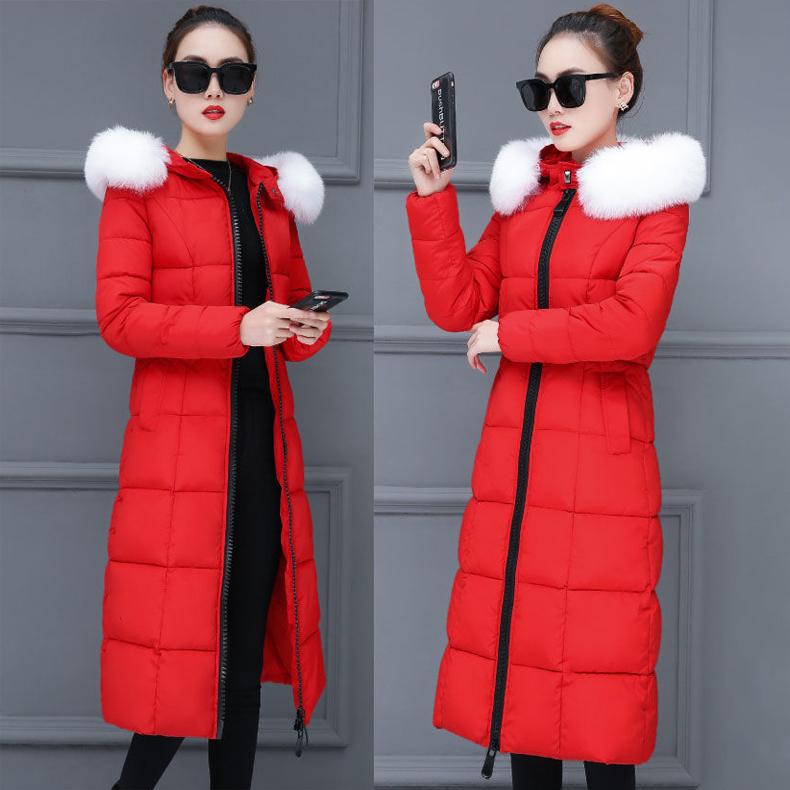 Winter Clothes Down Padded Jacket Women New Mid-length Thick Fur Collar Padded Jacket main image 1