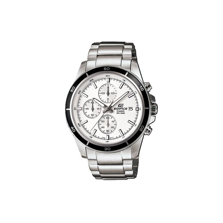 

Casio Edifice Series Classic Three-Eye Chronograph Quartz Movement Stainless Steel Bracelet Watch Men Watches White EFR-526D-7AV Regular Watch Box,Silver Strap