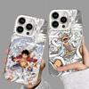 Domineering Luffy Drop-Proof Silver Phone Case for Apple 15 Pro Max/14/13/12