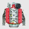 STEM Project V8 Engine Model Kit Desk Centerpiece Red Automotive Engineering Model Kit DIY Craft Supply Small-block Architecture
