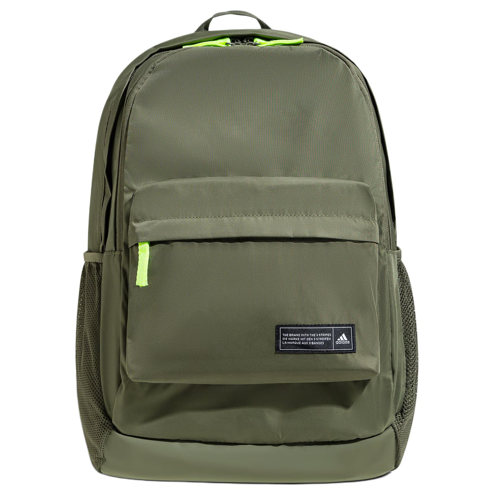 Adidas Classic Simple Versatile Large Capacity Recycled Polyester Backpack Unisex Backpack Rock-Olive-Green JP1234 Strata Olive Green