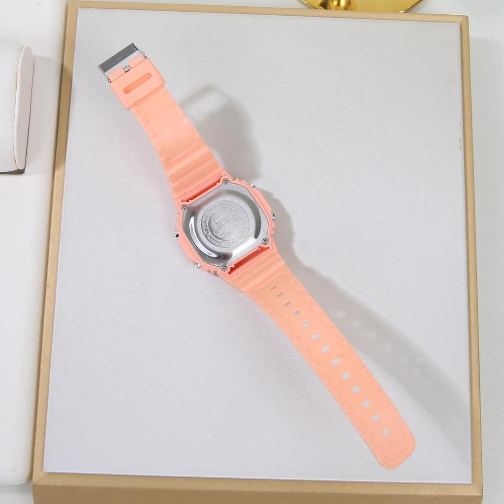Montre Numérique Fille, Disponible dans une Variété de Couleurs, Affichage du Jour de la Semaine, Réveil, Cadeau Parfait pour la Fête des Enfants, Rentrée Scolaire,