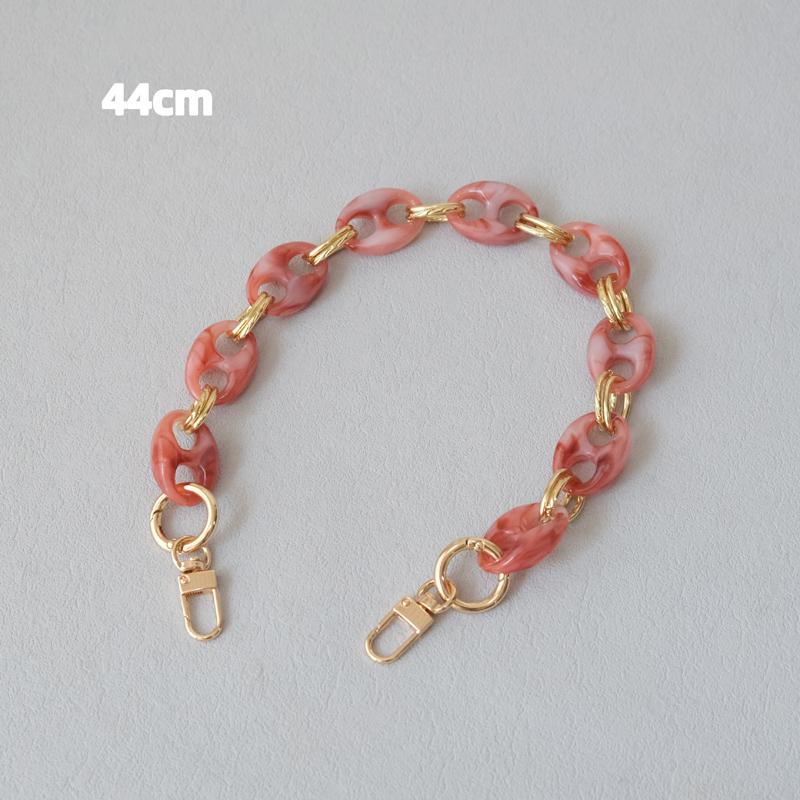 New Fashion Woman Bag Accessory Parts Leopard Candy Red Blue Acrylic Resin Metal Chain Strap Women Shoulder Crossbody Long Chain