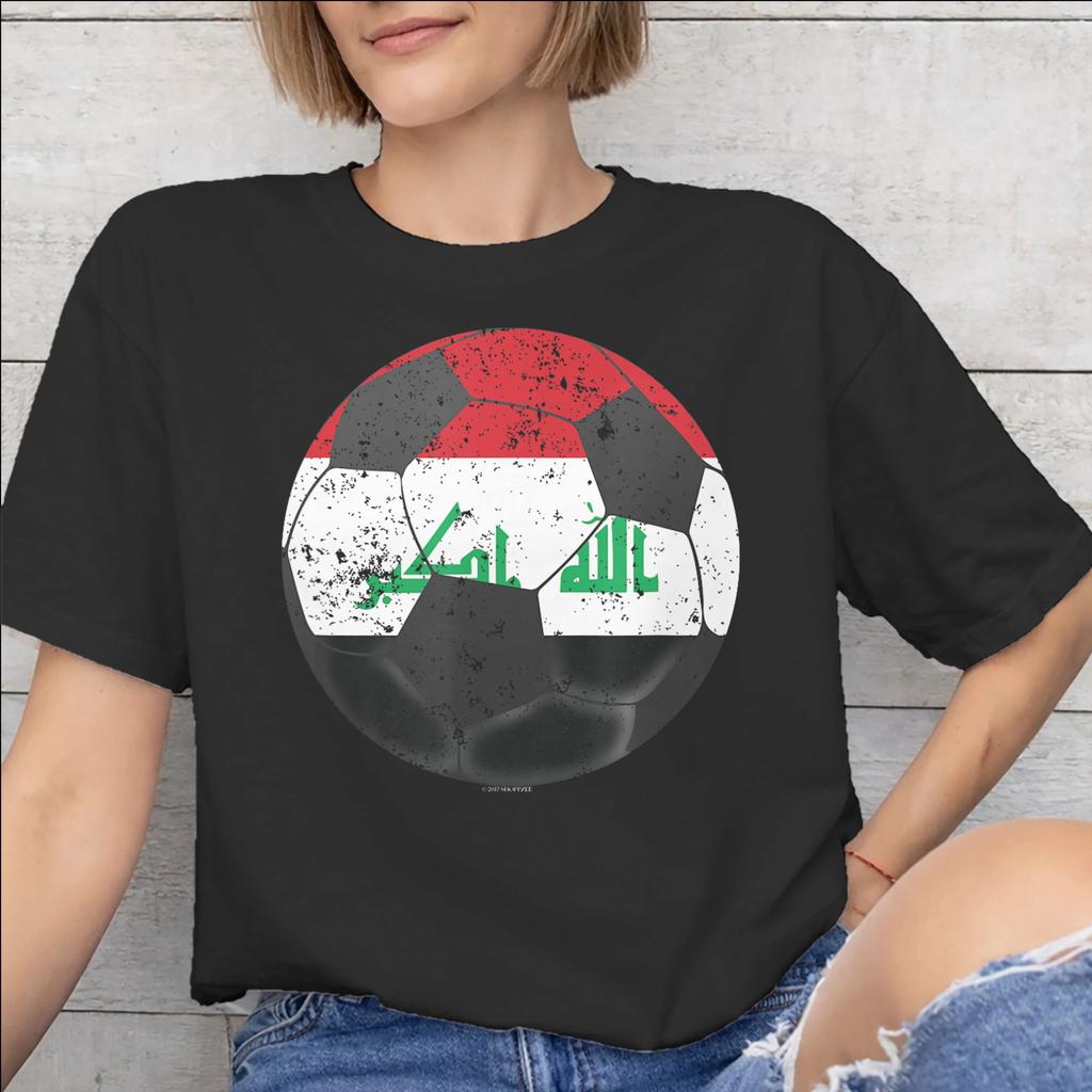 Iraq Flag Fashion T Shirts for Unisex Unisex Cotton Tee Shirt Clothing