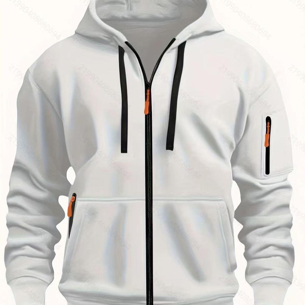 Felpa con cappuccio sportiva trendy europea e americana con zip - Perfetta per l'autunno e l'inverno