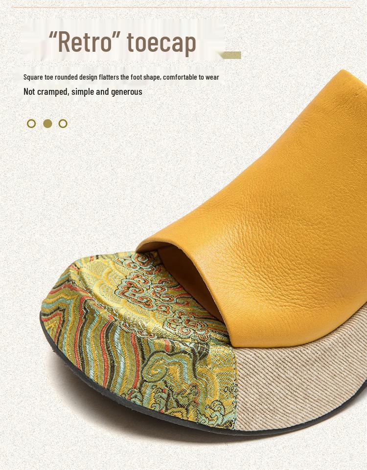 2024 Summer Women's Peep-toe Wedge Heel Slippers - Stylish Thick-soled, Height-increasing, Versatile Outdoor Footwear