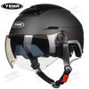 Motorcycle Summer Riding Helmet Men's and Womens Dual Lens Four Season Half Helmet Electric Bicycle Sun Protection Safety Helmet