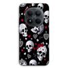 Telefoonhoesje - MANIACASE - Xiaomi Redmi Note 15 Pro Plus 5G - Siliconen TPU - Zwart - Doodshoofd en Hartjes