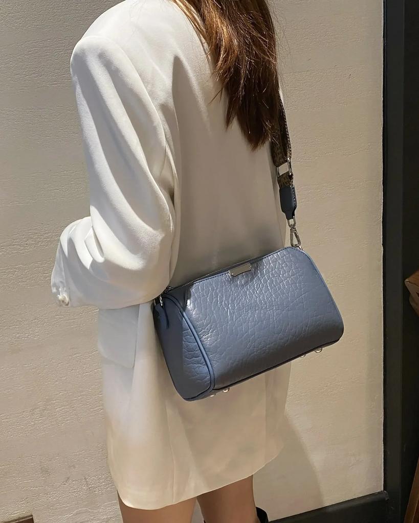 Echte Damen-Handtasche aus echtem Leder, Damen-Umhängetasche, Crossbody-Tasche, Mehrere Fächer, Ste-Muster, Pendler-Umhängetasche